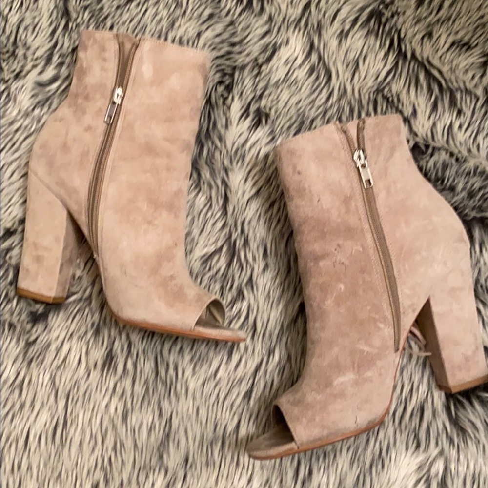 Steve Madden Fringed Suede Open Toe Bootie - image 3